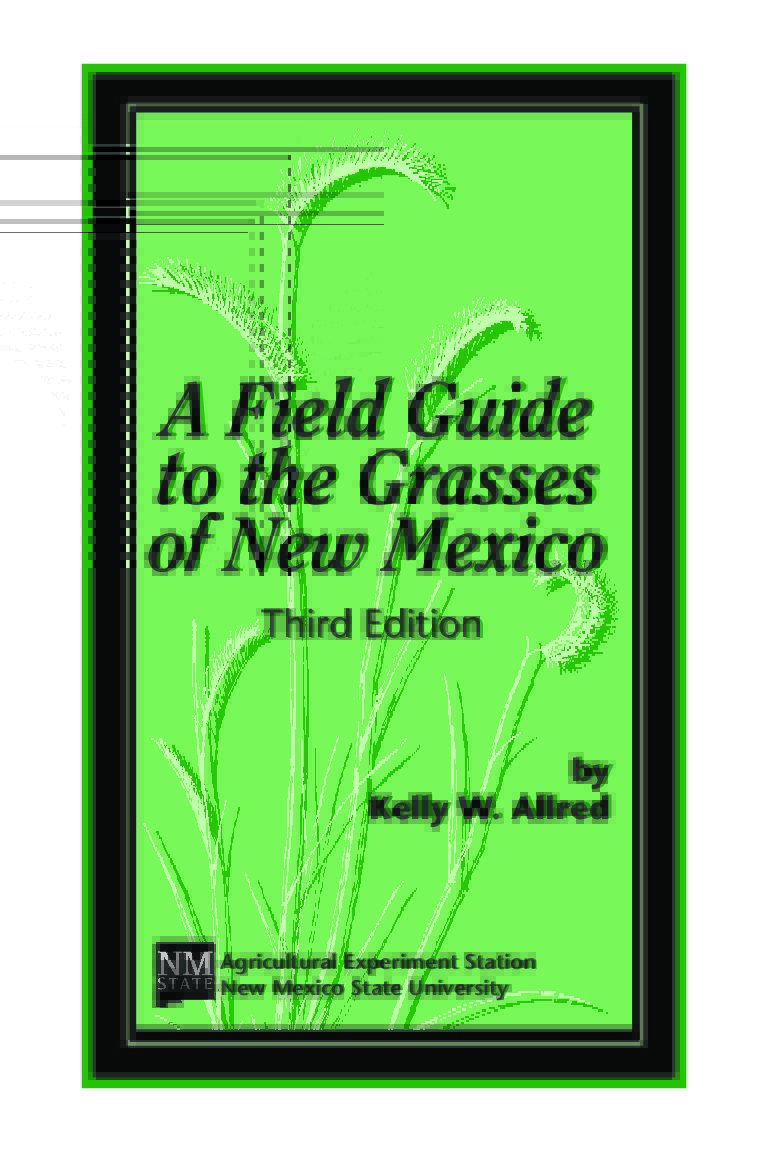A Field Guide to the Grasses of New Mexico