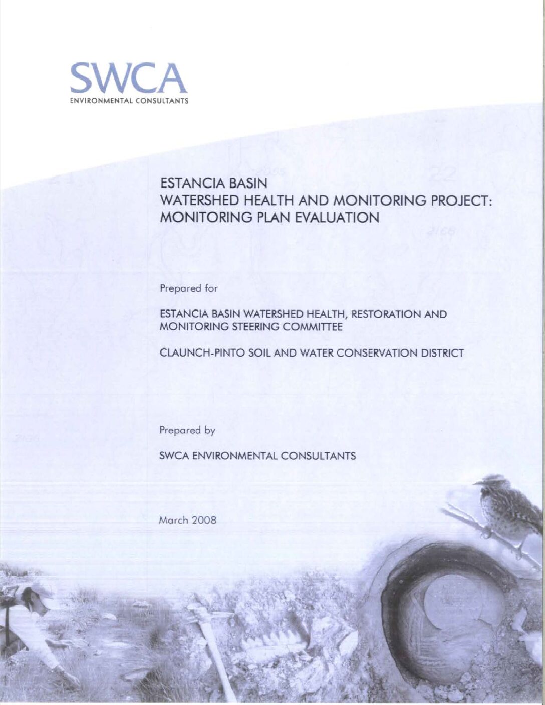 Estancia Basin Watershed Health and Monitoring Project:  Monitoring Plan Evaluation