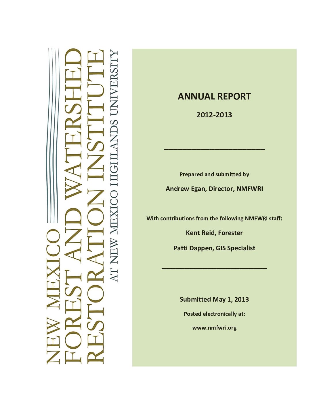 2012 - 2013 Annual Report