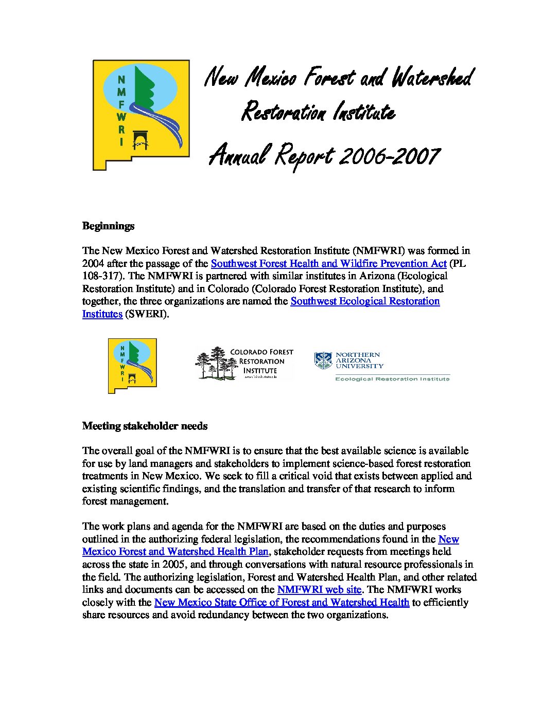 2006 - 2007 Annual Report