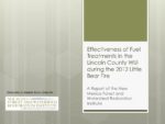 Presentation: Effectiveness of Fuel Treatments in the Lincoln County WUI during the 2012 Little Bear Fire