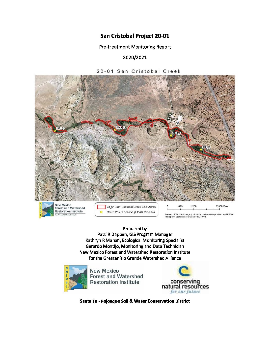 San Cristobal Project 20-01 Pre-treatment Monitoring Report 2020-2021
