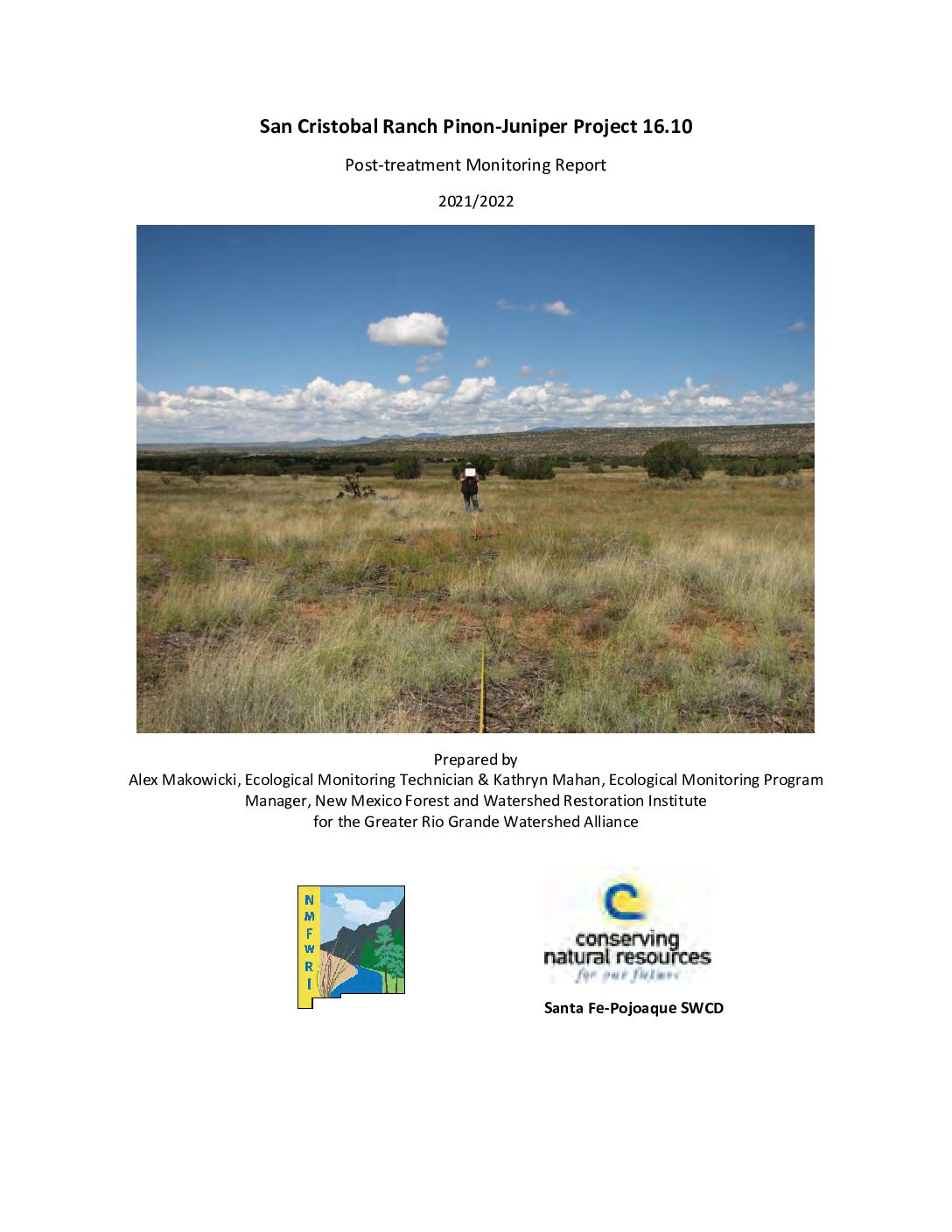 16.10 San Cristobal PJ, 5-yr Post-Treatment Monitoring Report, 2022, GRGWA, Santa Fe-Pojoaque SWCD