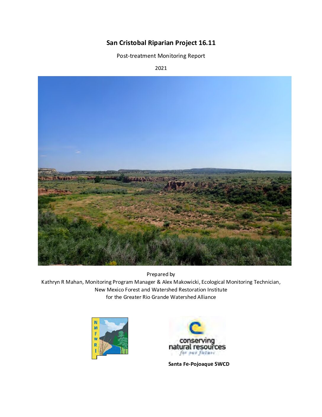 16.11 San Cristobal Riparian, 5-yr Post-Treatment Report, 2021, GRGWA, Santa Fe-Pojoaque SWCD