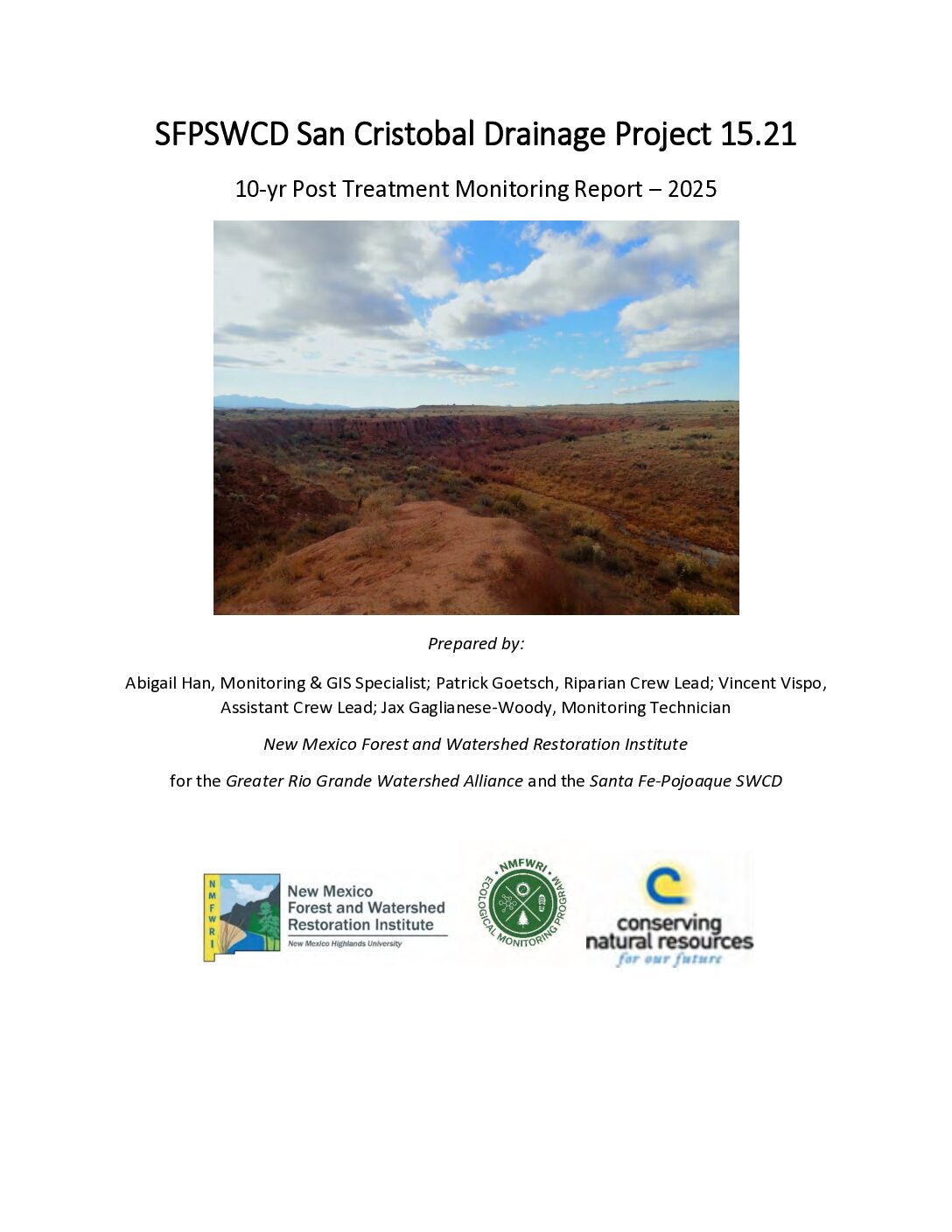 15.21 San Cristobal, 10-yr-post-tx, Santa Fe-Pojoaque SWCD, 2025, GRGWA
