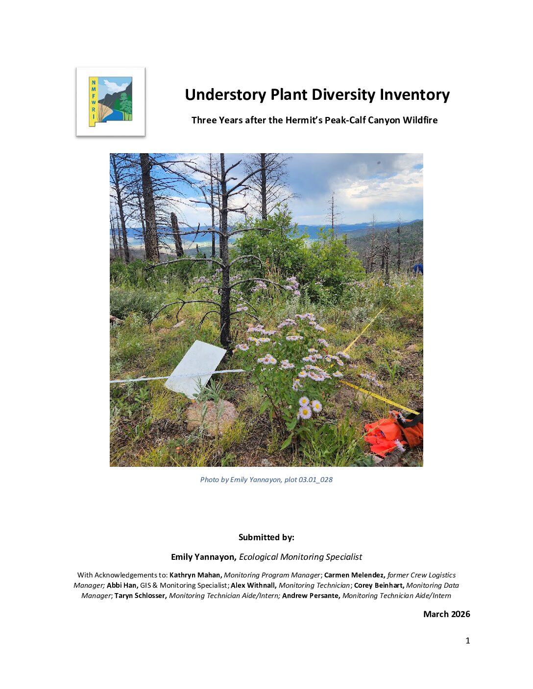 Understory Inventory Report_Post-Fire 3year_2025_UPL_PFIRE