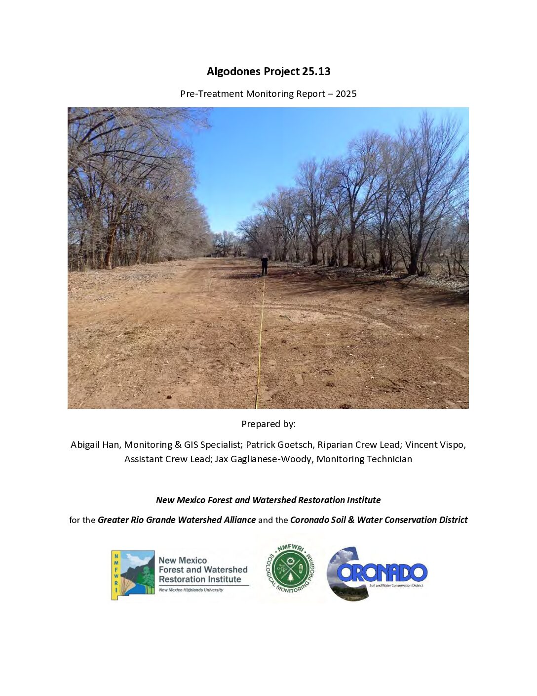 25.13 Algodones, Pre-treatment, Coronado SWCD, 2025, GRGWA